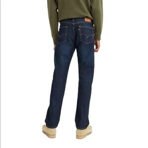 Levi’s 505 straight regular fit blue dark wash denim jeans size 40x32